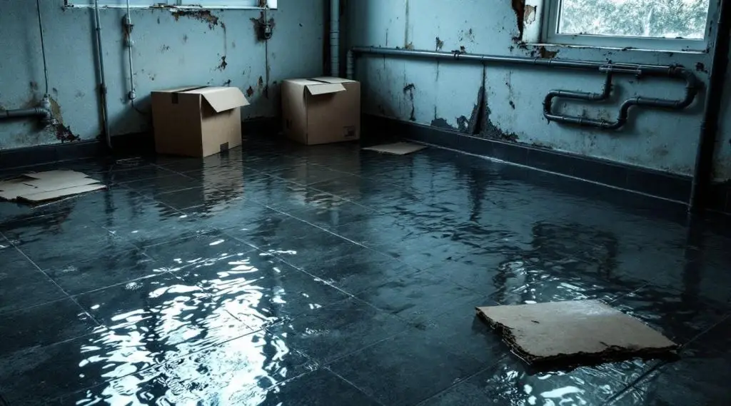 Emergency water extraction from a flooded residential basement in Scottsdale